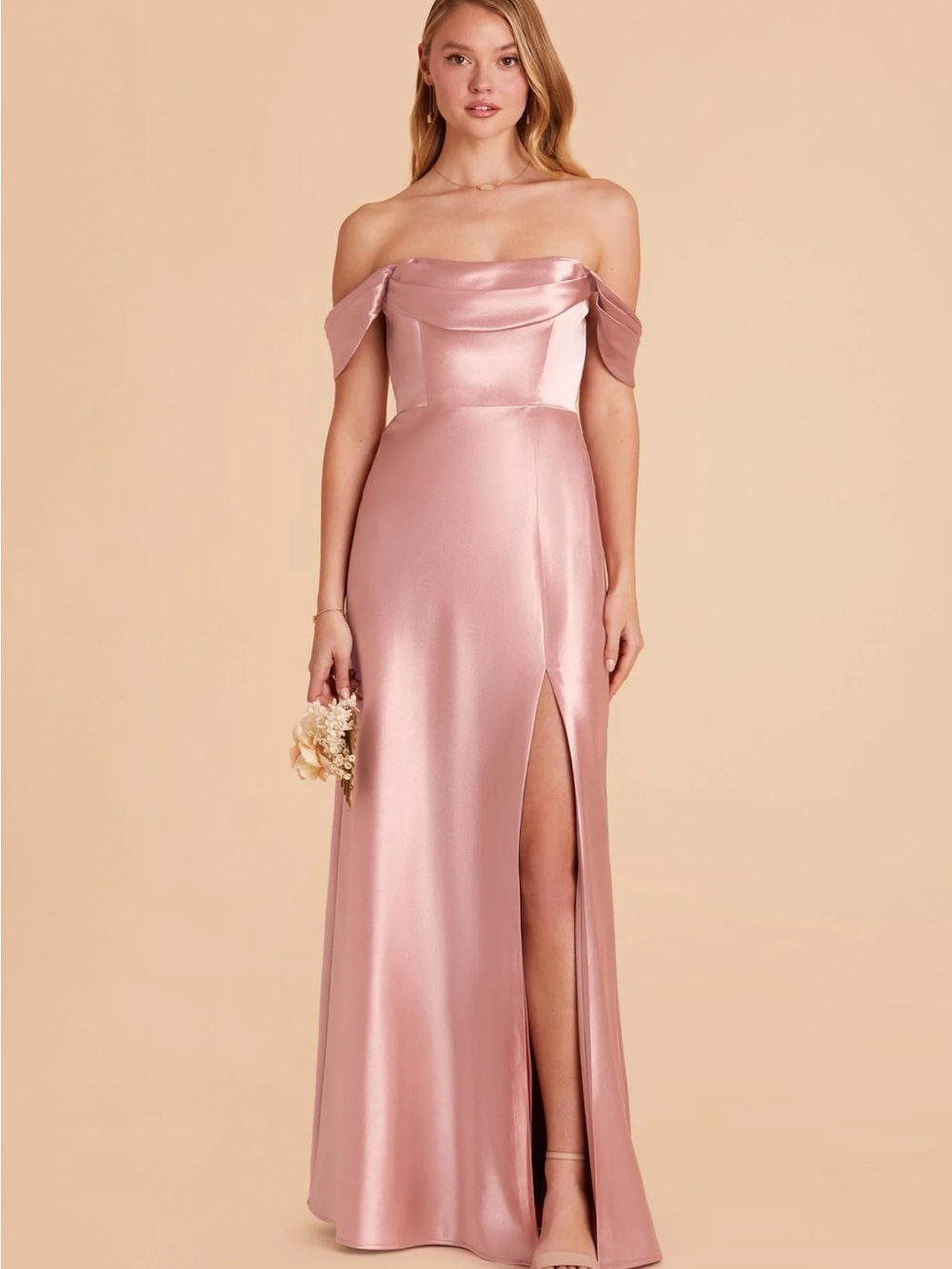 Birdy Grey Satin Strapless Bridesmaid Dress